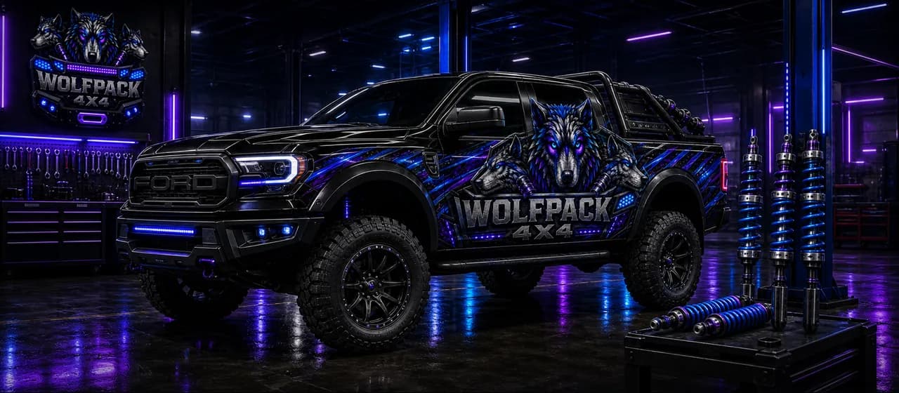 Wolfpack 4x4 suspension and lift kit service artwork