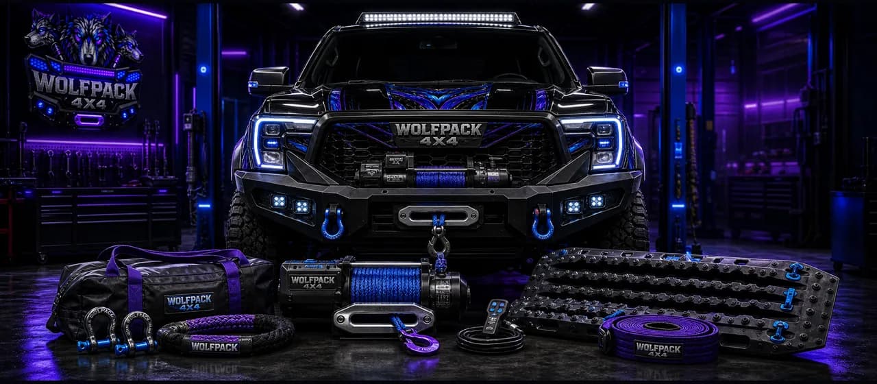 Wolfpack 4x4 winch and recovery gear service artwork